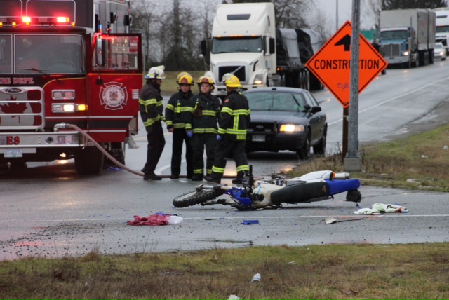 Scene of the crash in Langley.