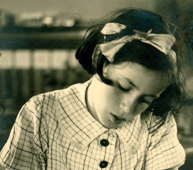 Louise Stein Sorensen, age 11, Montessori Elementary School Bussum, 1940. 