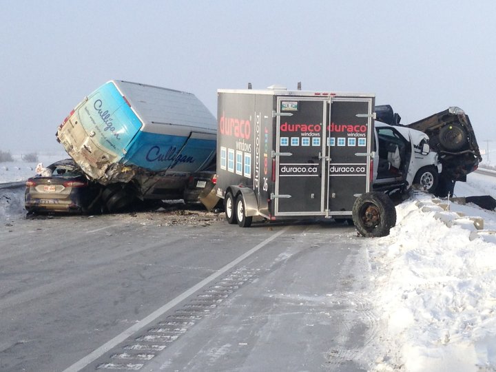 UPDATE Multivehicle pile up on Highway 11 near Lumsden Globalnews.ca