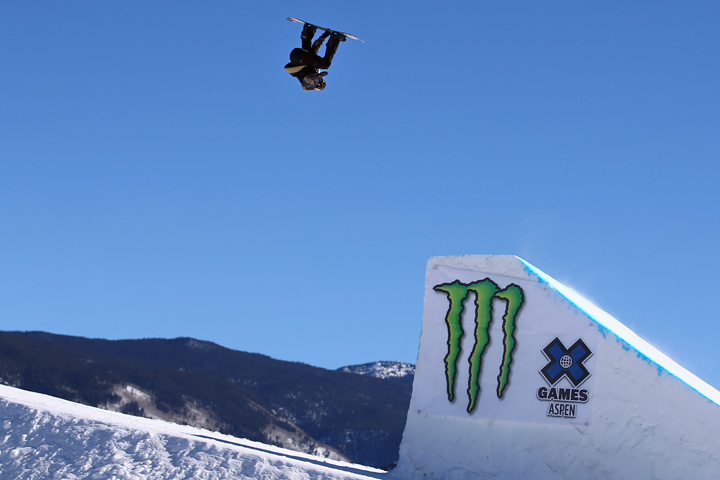 Mark McMorris of Canada soars to second place in the men's Snowboard Slopestyle at Winter X-Games 2014 Aspen at Buttermilk Mountain on January 25, 2014 in Aspen, Colorado.
