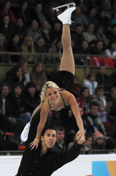 Kirsten Moore-Towers and Dylan Moscovitch of Canada skate in the Pairs Free Skating during ISU Rostelecom Cup of Figure Skating 2013 on November 23, 2013 in Moscow, Russia.