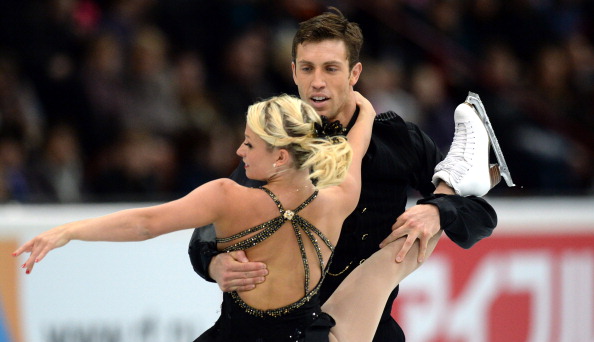 Canada's Kirsten Moore-Towers and Dylan Moscovitch perform during the pairs free skating event at the ISU Grand Prix of Figure Skating tournament in Moscow on November 23, 2013.