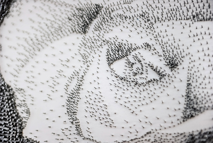 A nail image of a flower: