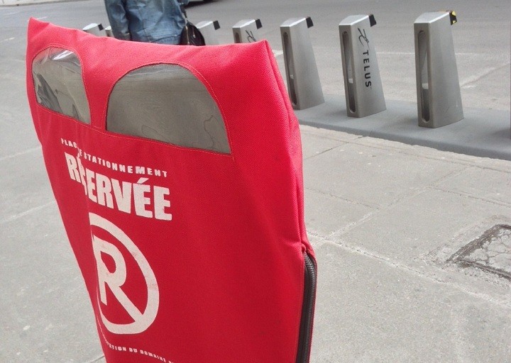 Parking meter in Montreal.