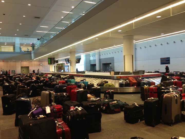 Baggage claim at Toronto Pearson International Airport on Jan. 7, 2014.