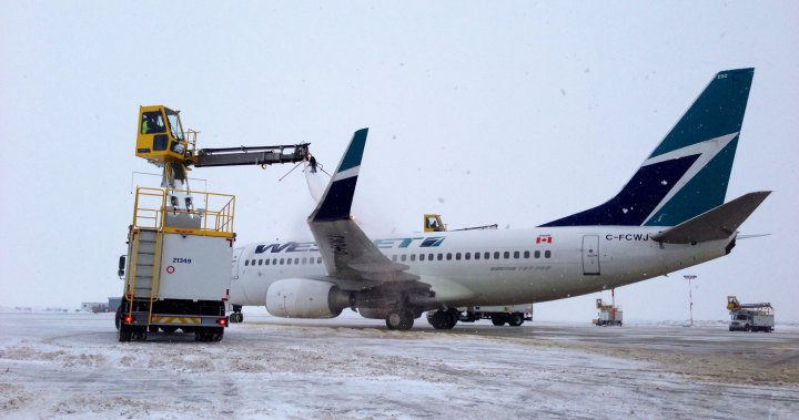 Airplane de-icing options limited below -29 C: WestJet, Calgary airport