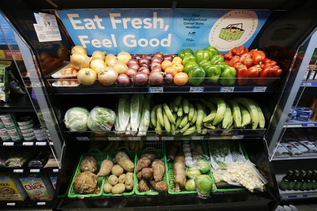Fresh produce is displayed at the Indiana Food Market, Wednesday, Jan. 15, 2014, in Philadelphia.