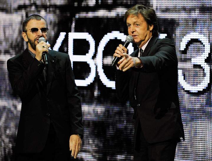 Ringo Starr and Paul McCartney, pictured in 2009.