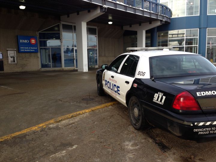 Police were called to a bank in the area of 137 Avenue and 66 Street Saturday, Jan. 11, 2014.