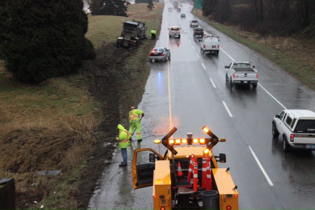 Major traffic tie-ups on Highway 1 in Langley - image