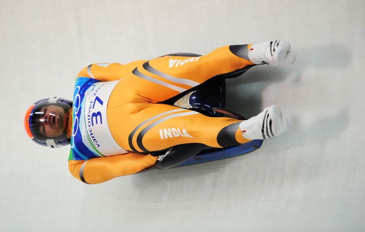 FILE PHOTO: Shiva K.P. Keshavan of India competes during the Luge Men's Singles on day 2 of the 2010 Winter Olympics at Whistler Sliding Centre.