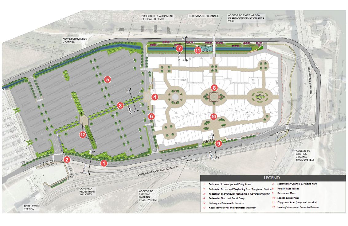 Site Plan for the outlet mall. Credit: Vancouver Airport Authority
