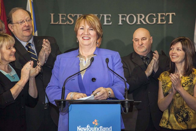 Newfoundland and Labrador Premier Kathy Dunderdale announces her resignation on Wednesday Jan. 22, 2014. 