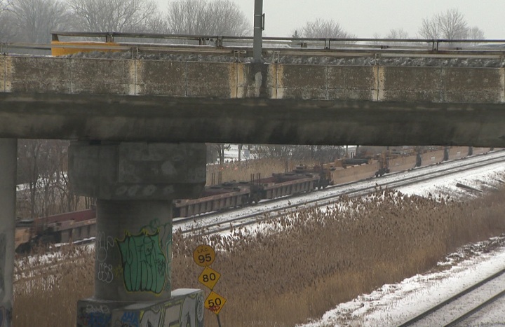 Sources Boulevard overpass in Montreal.