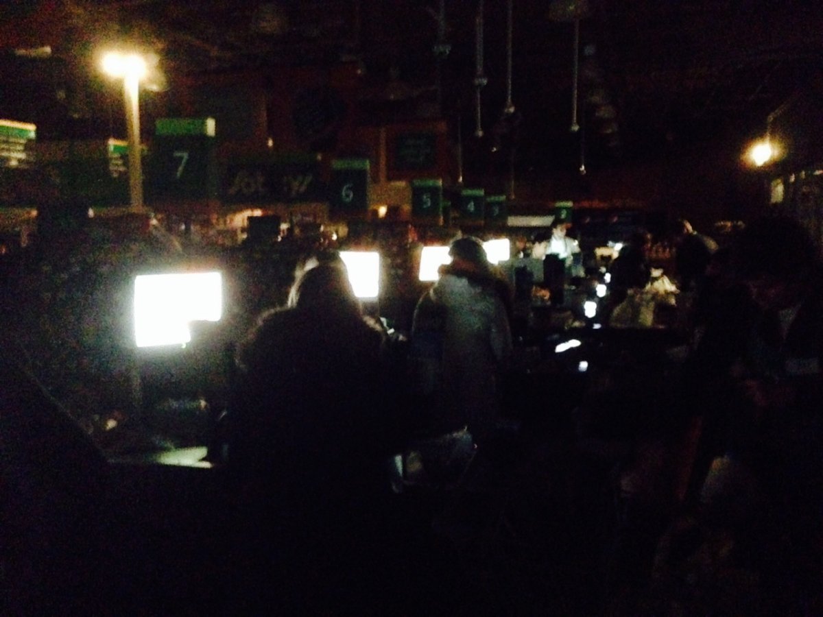 A Sobeys grocery store on Dakota Street in St. Vital during a power outage Sunday night. 
