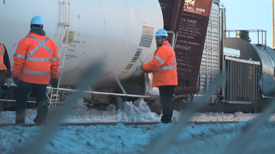 A derailment at a north Edmonton train yard is being investigated.