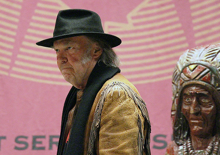 Neil Young, pictured Jan. 12, 2014 at Massey Hall in Toronto.