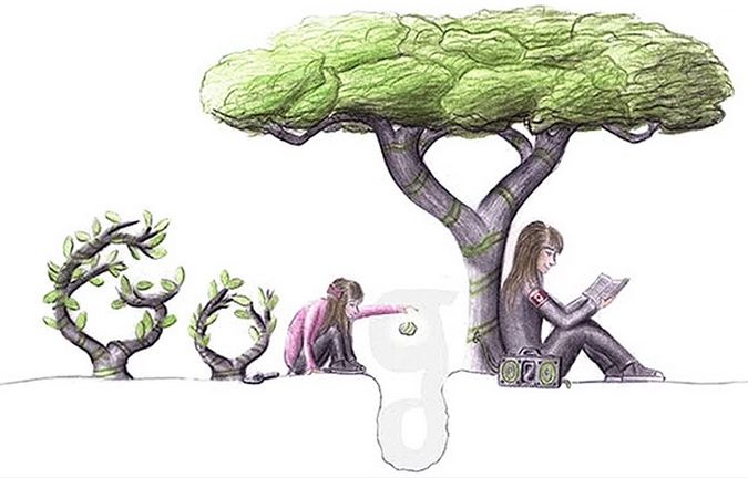 Electric Trees by Xusheng Yu, St. Francis Xavier School. Finalist in Doodle 4 Google contest.