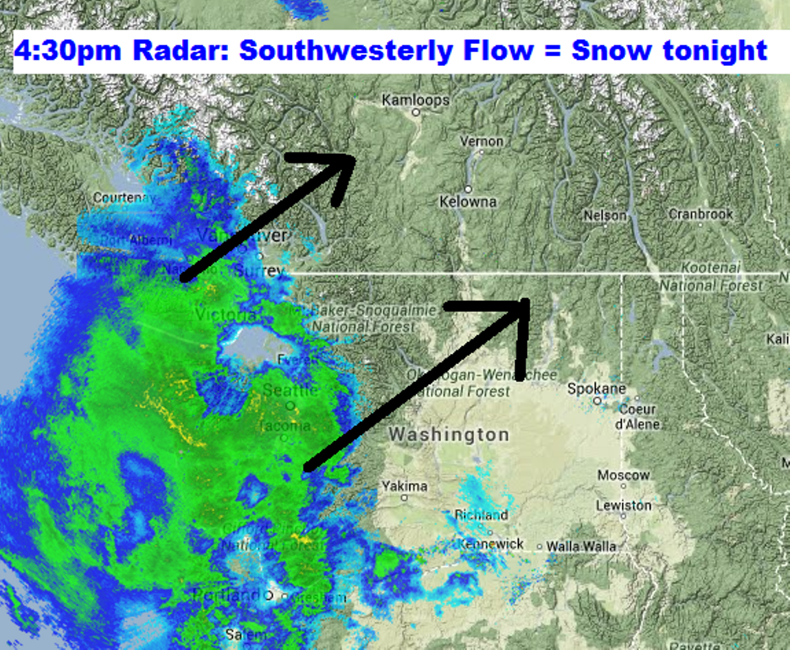 Okanagan Forecast: Snow Tonight and Tomorrow Morning - image
