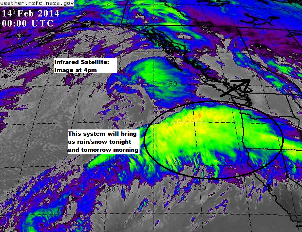 Okanagan Forecast: Rain/Snow Tonight, Some Clearing Friday Afternoon - image