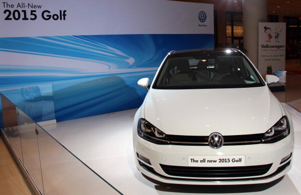 Volkswagen Golf on display at the Canadian International Auto Show in Toronto on February 13, 2014. The largest auto show in Canada, Canadian International Auto Show featuring cars, trucks, SUVs, luxury vehicles opened with a media day at the Metro Toronto Convention Centre in Toronto, Canada on February 13, 2014.