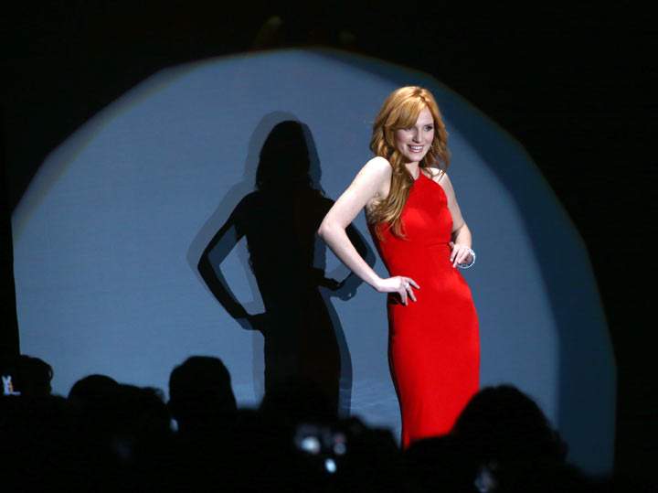 Bella Thorne walks the runway at Go Red For Women The Heart Truth Red Dress Collection fashion show during Mercedes-Benz Fashion Week at The Theatre at Lincoln Center on February 6, 2014 in New York City.