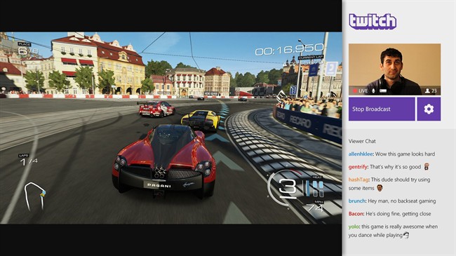This image provided by Microsoft/Twitch, shows a screenshot of a video game being broadcast from the updated Twitch app for Xbox One.