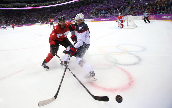 mint TICKET 21.2.2014 Olympia Sotschi Russia Eishockey Men's Kanada USA H42 