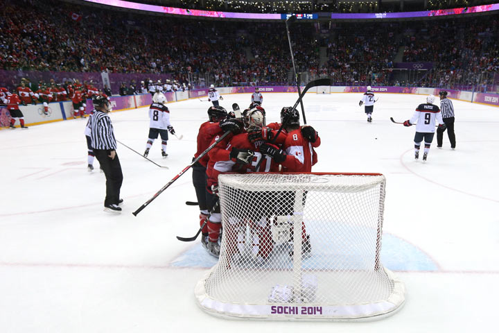 mint TICKET 21.2.2014 Olympia Sotschi Russia Eishockey Men's Kanada USA H42 