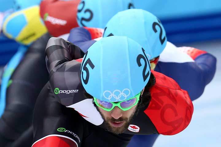 Charles Hamelin competes in semi-final