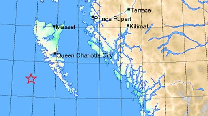 A 4.1 magnitude earthquake struck off the coast of B.C. Sunday morning. 