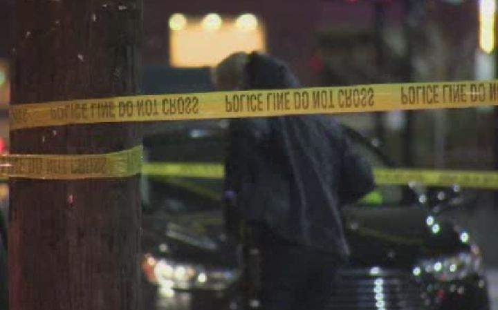 Police investigate after a stabbing in Yaletown early Sunday morning. 