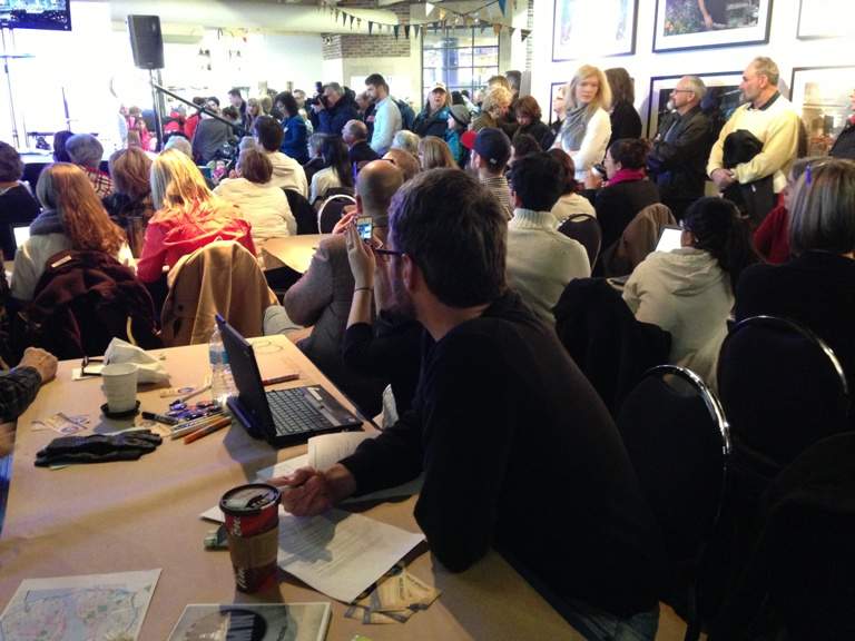The brainstorming sessions, called Downtown...I'm in, allowed residents to express their gripes and their ideas on how to improve the two downtowns.