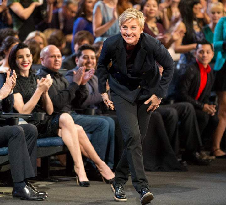 TV personality Ellen DeGeneres attends The 40th Annual People's Choice Awards at Nokia Theatre L.A. Live on January 8, 2014 in Los Angeles, California.