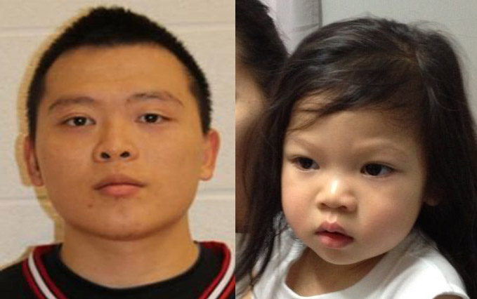 Moses Ma, 27 (left), and his two-year-old daughter Sofi (right) were last known to be in Toronto in January.