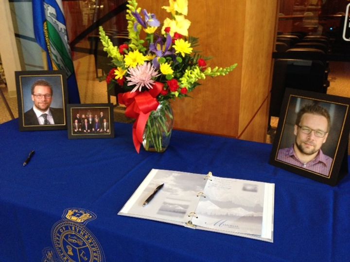 A book of condolence for councillor Wade Galloway has been made available at City Hall.