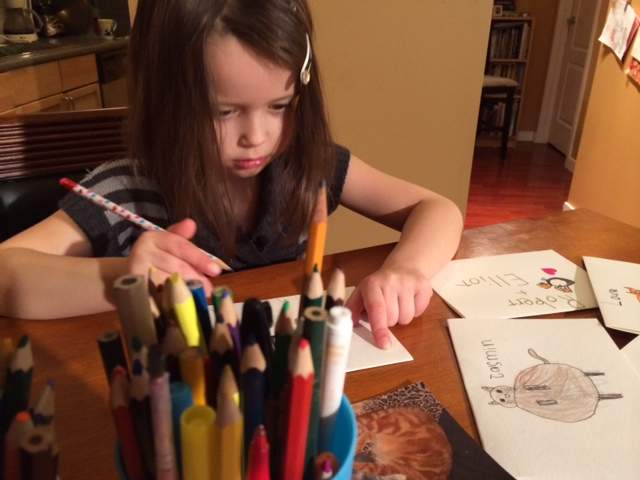 Isabel working on one of her sketches. Credit: Linda Aylesworth, Global News