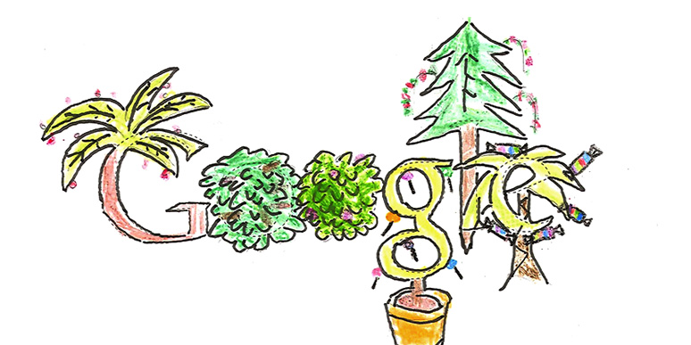 Aydin Hirji’s Google doodle of Bonbon Trees.