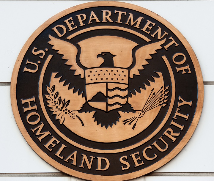 The Homeland Security logo is seen August 26, 2011.