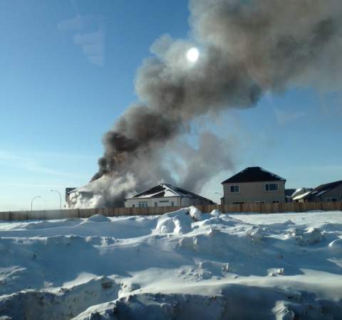 A flash over happened at a house fire in Transcona on Monday.