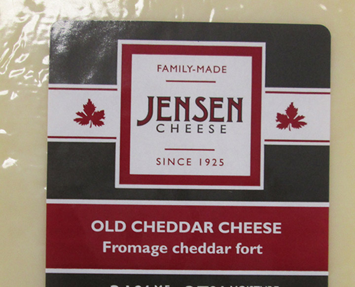 Jensen Cheese brand Old Cheddar Cheese (white) recalled due to Listeria.