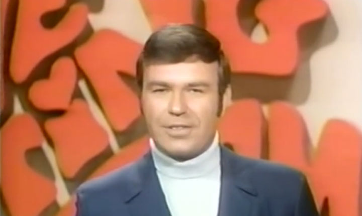 Jim Lange, pictured as host of 'The Dating Game.'.