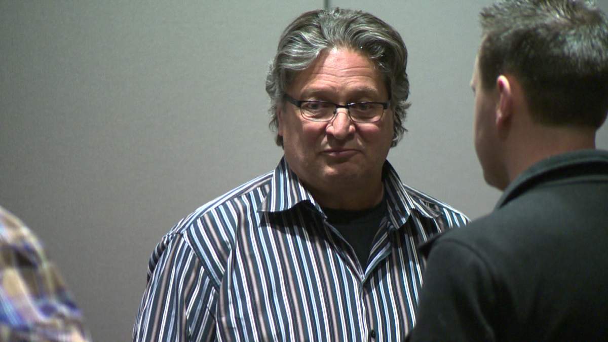 Lethbridge Hurricanes president Brian McNaughton at the team's mid-season shareholders information meeting.