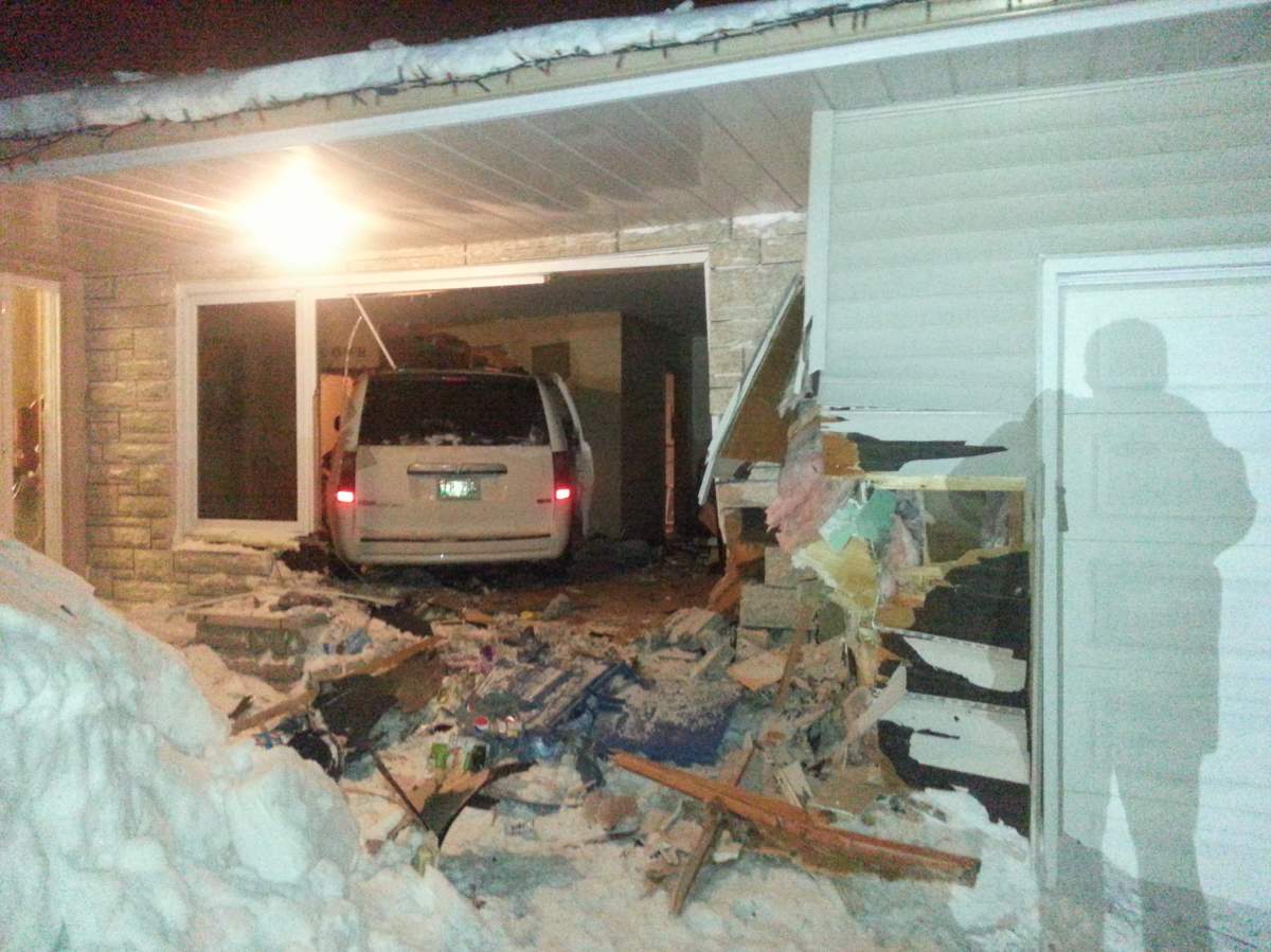 A van crashed into a home on Lincrest Road early Sunday morning.