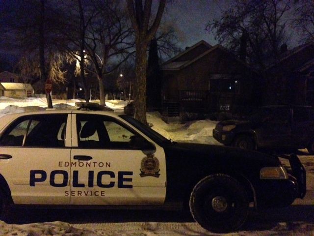 Edmonton police investigate machete attack in central Edmonton that sent two people to hospital, Wednesday, February 5, 2014. 