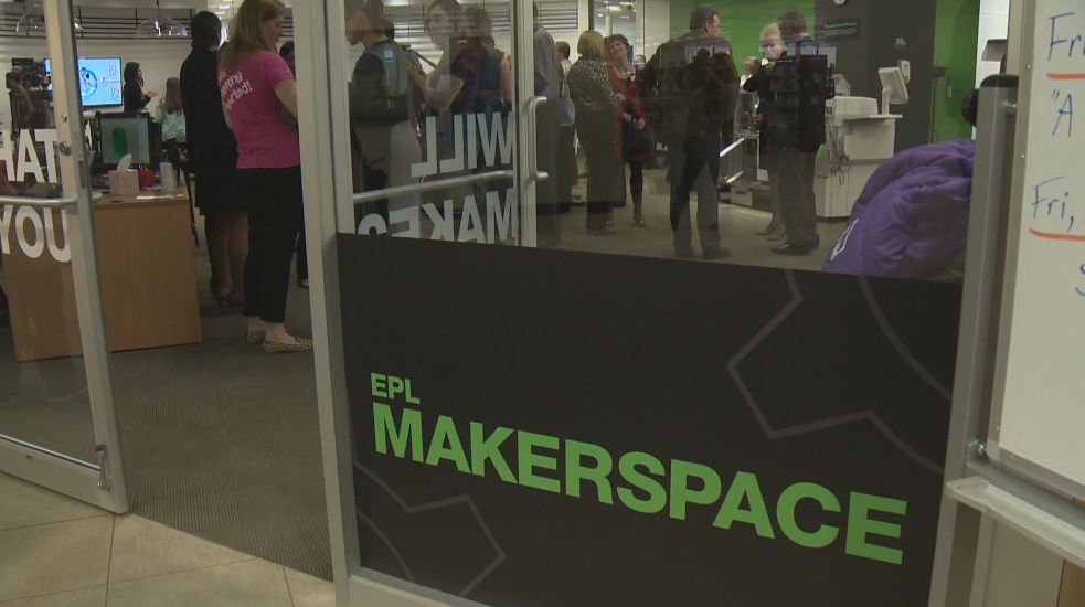 The Edmonton Public Library holds grand opening for its makerspace, Wednesday, February 12, 2014. 