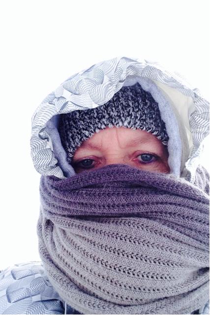 Mandy sent in a picture of her mom on a walk into work