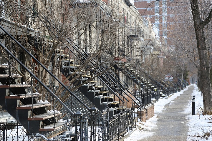 A file photo of homes in Montreal.