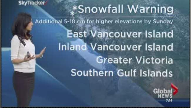 Snowfall warning issued for Metro Vancouver - BC | Globalnews.ca