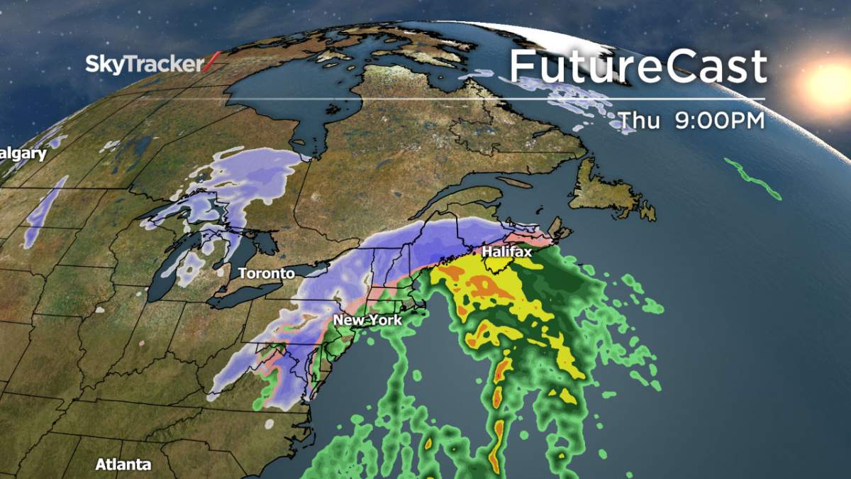 The storm that has wrecked havoc on the southern U.S. is set to affect eastern Canada by lat Thursday.